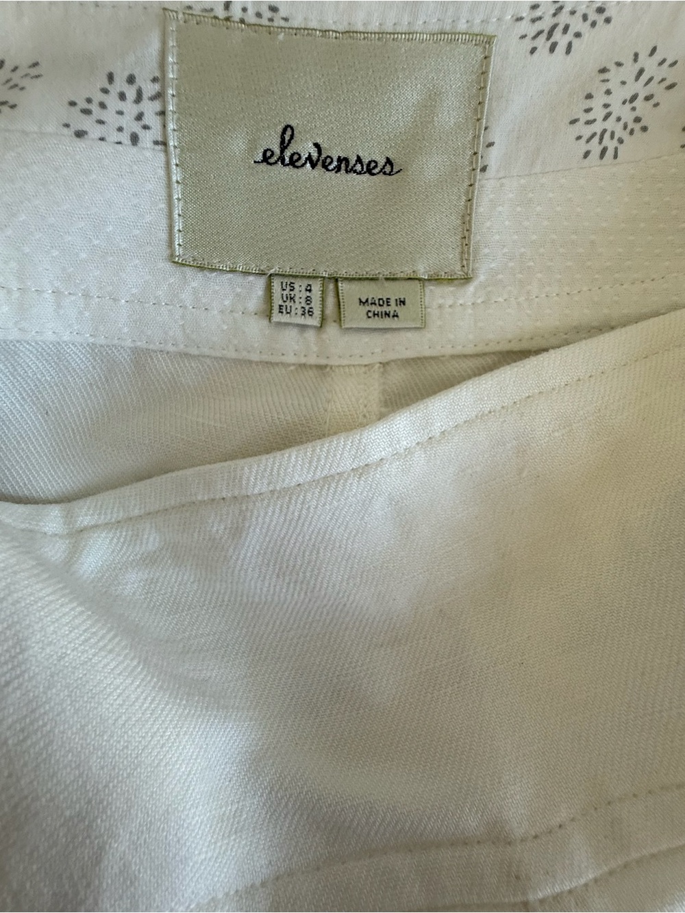 Anthropologie Elevenses Off White Linen Rayon Wide Leg Pants 4 Minimalist Chic - Picture 2 of 13